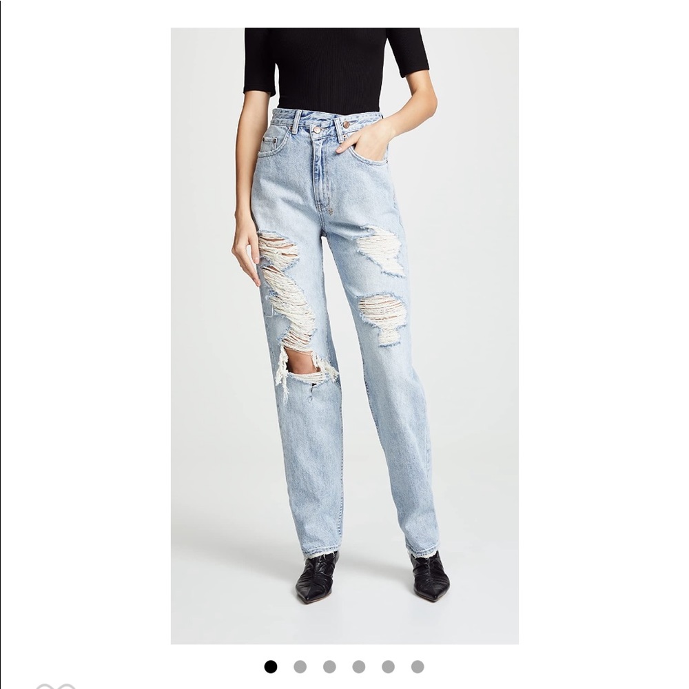 Ksubi Light Blue Distressed High-Rise Jeans